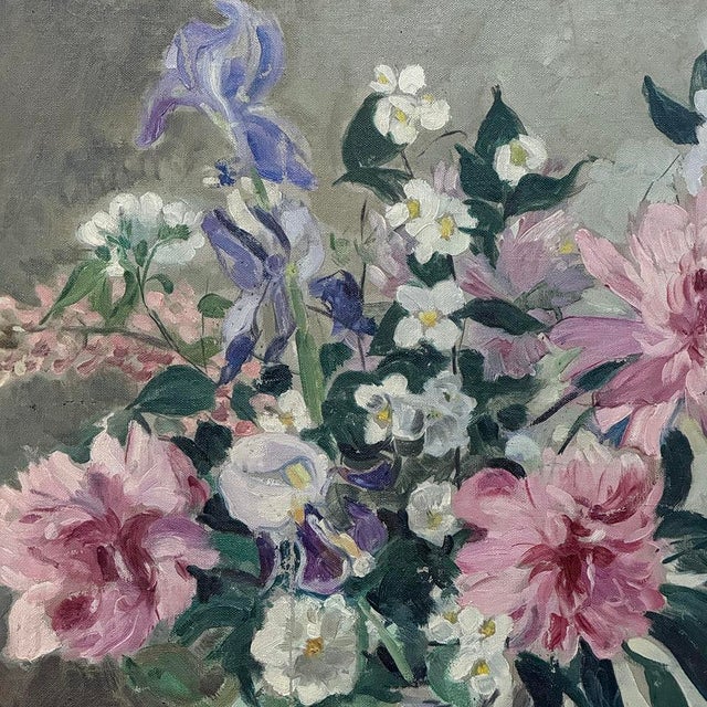 Framed Still Life Oil Painting on Canvas by G. Davoise For Sale - Image 10 of 13