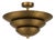 Handcrafted Brass Flush Mount Ceiling Triple Light , Dome Semi Flush Mount, Brass Ceiling Fixture for Bedroom, Hallway, Kitchen, 24x14 For Sale