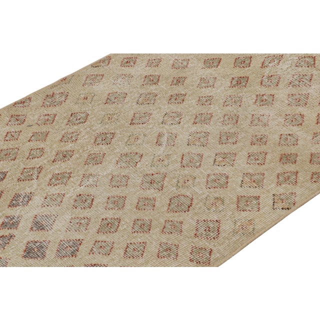 Rug & Kilim 1960s Vintage Zeki Müren Rug With All-Over Geometric Patterns For Sale - Image 4 of 7