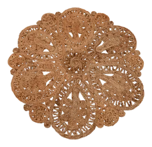 Handwoven Natural Jute Round Rug -3 Foot