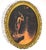 Early 20th Century Art Nouveau Native American Maiden Lithograph - Gilt Oval Frame For Sale