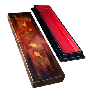 Vintage Japanese Lacquer Desk Organizer For Sale