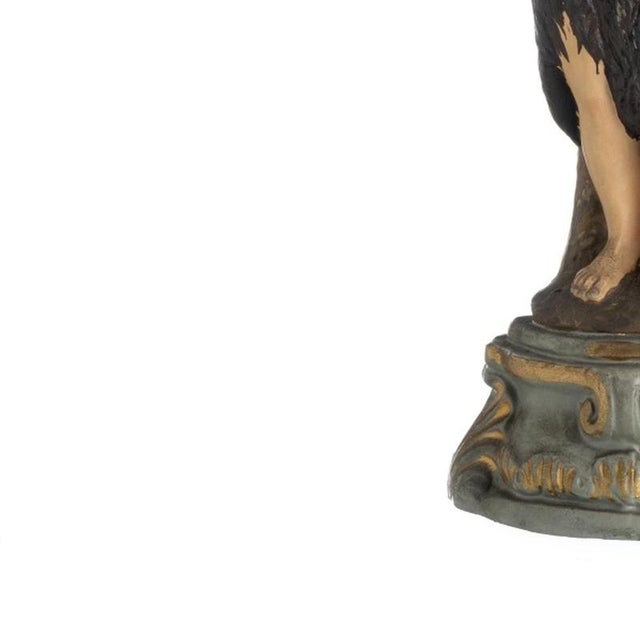 Religious Artist, Saint John the Baptist, 19th Century, Terracotta For Sale - Image 3 of 6