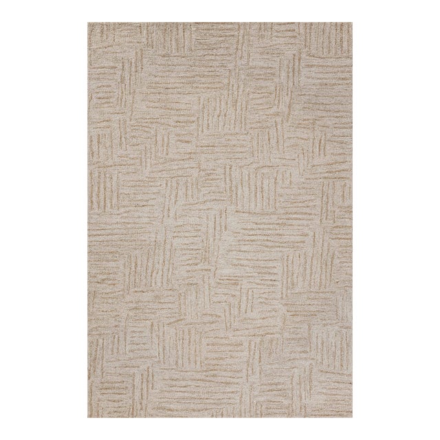 Chris Loves Julia x Loloi Polly Smoke / Sand 18" x 18" Sample Rug For Sale