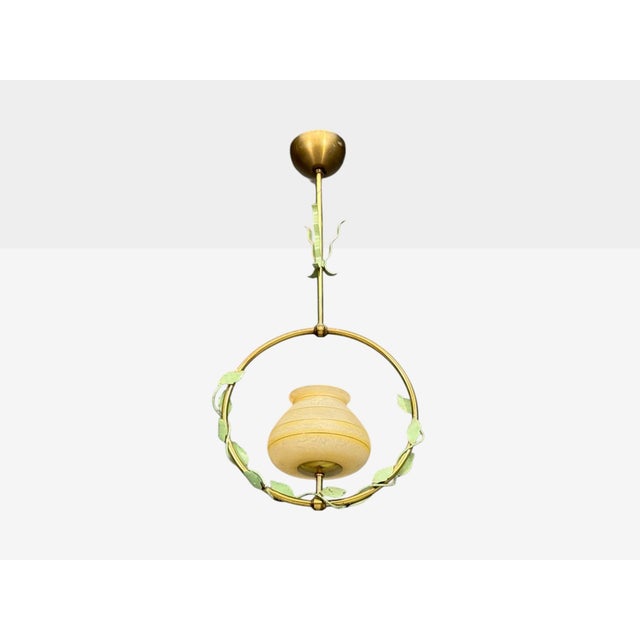 1950s Nybro Armaturfabrik, Pendant Light, Brass, Metal For Sale - Image 4 of 10