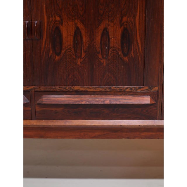 Danish Highboard with Bar and Tambour Doors in Kingwood, 1960s For Sale - Image 18 of 18