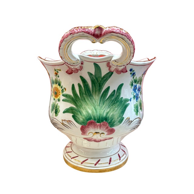 Large vintage Italian porcelain cachepot or jardinière from The British National Trust Collection by Chelsea House Port...