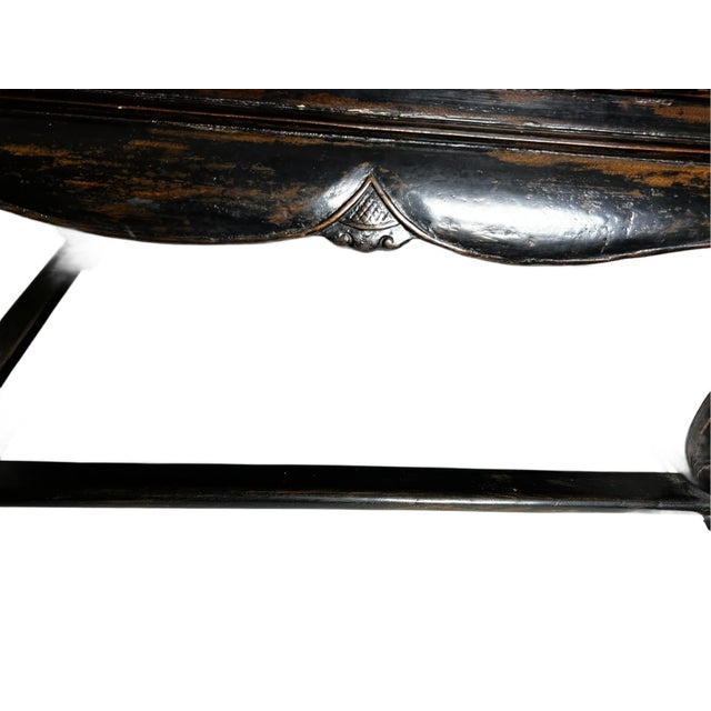 Antique Chinese Black Lacquer Low Table For Sale - Image 11 of 15