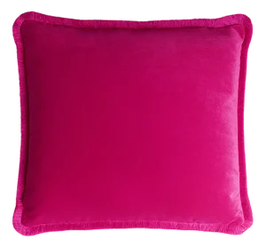 Happy Pillow in Velvet Fuchsia from Lo Decor
