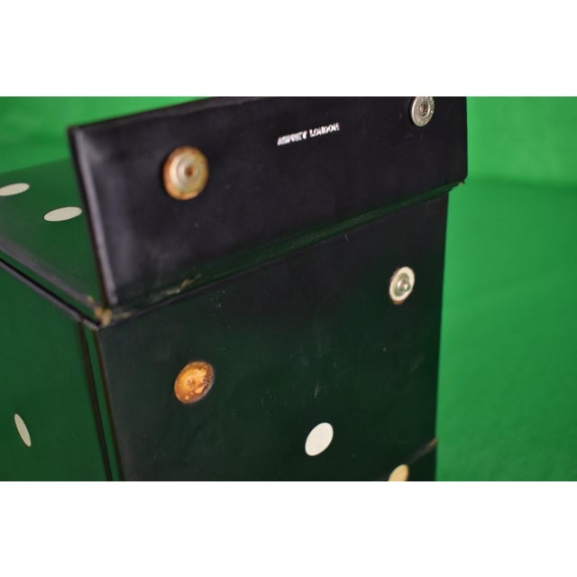 Mid 20th Century Asprey of London Gaming Dice Leather Cube Box Set For Sale - Image 4 of 11