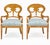 Biedermeyer Dining Table With One Leaf and Six Matching Dining Chairs With Blue Upholstery For Sale - Image 14 of 16