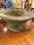 Traditional Antique Cast Iron Garden Urn With Aged Patina-Green For Sale - Image 3 of 3