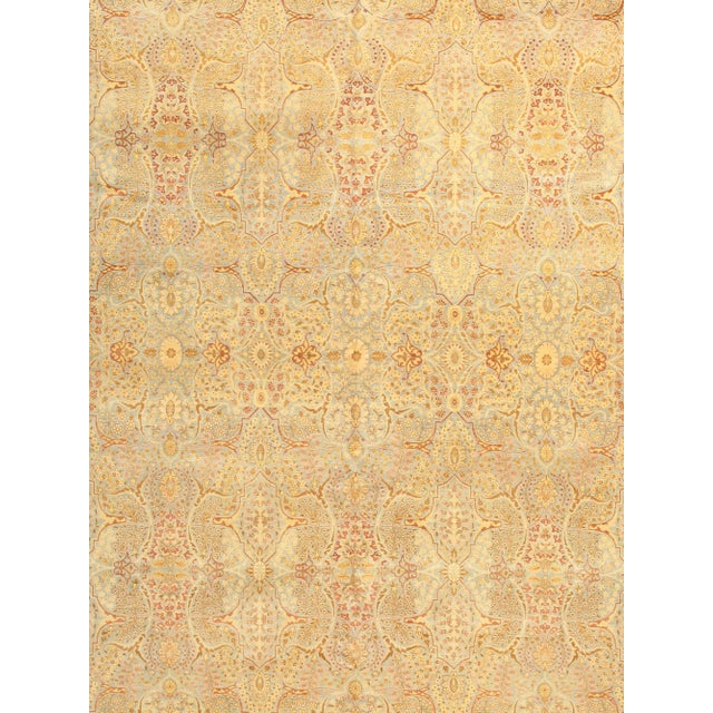 Modern Pasargad Home Tabriz Wool Area Rug-12' 0" X 15' 8" , L. Blue For Sale - Image 3 of 6