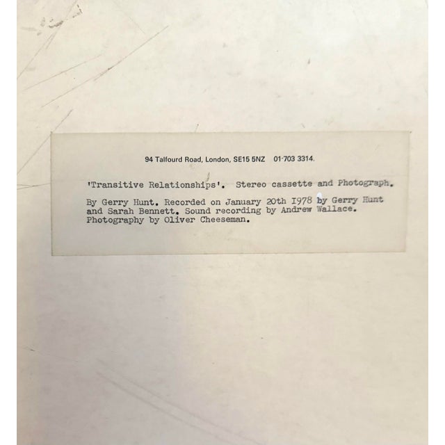 Gerry Hunt, Transitive Relationships, Photographs Mounted on Wood Panels, 1979, Set of 2 For Sale - Image 6 of 7