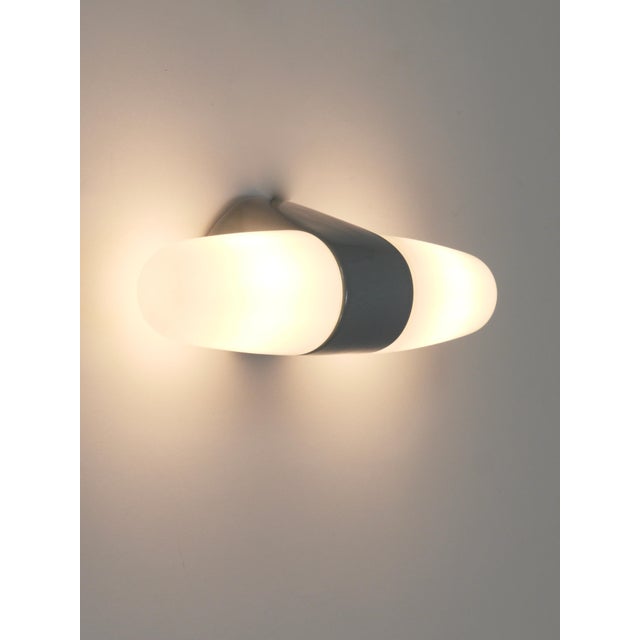 Bauhaus Gray Sconce Double Wall Light by Wilhelm Wagenfeld attributed to Linder, Germany, 1950s For Sale - Image 15 of 17