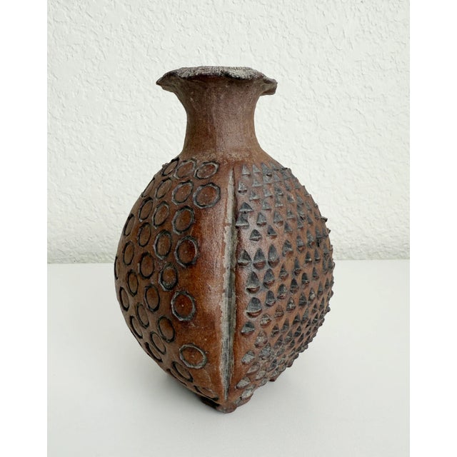 1970's Brutalist Stoneware Vase For Sale In Sacramento - Image 6 of 10