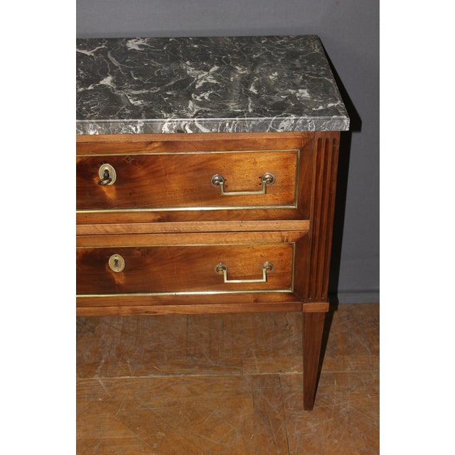 Late 18th Century Louis XVI Style Walnut Commode For Sale - Image 6 of 12