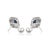 1.46ct Blue Sapphire & Diamond Double Halo Art Deco Earrings in 14k Gold- A Pair For Sale - Image 10 of 16