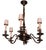 Empire Bronze 6-Arm Chandelier For Sale
