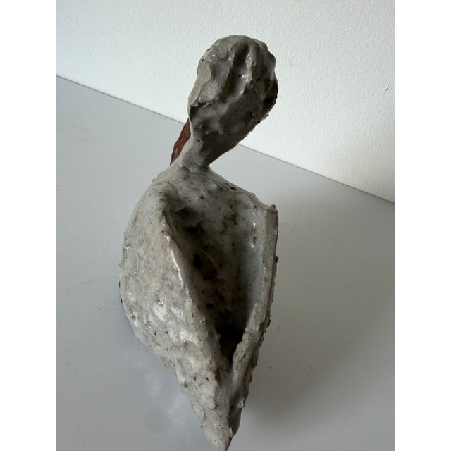 Vintage Handmade Studio Pottery Abstract Pelican Sculpture For Sale - Image 11 of 11
