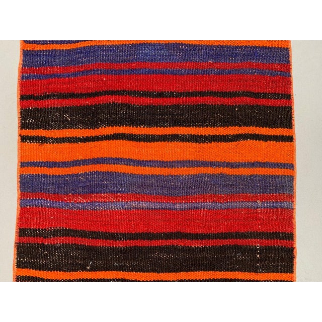 Turkish Narrow Kilim Runner Rug For Sale - Image 6 of 7