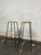 Mid-Century Modern Pair of Mid-Century Modern Woven Rattan and Black Iron Bar Stools For Sale - Image 3 of 6