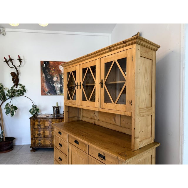 Wood Art Nouveau Kitchen Sideboard in Softwood For Sale - Image 7 of 13