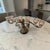 Eight arm low profile candelabra centerpiece for family or company dinners. Each arm has a glass votive for a tealight or...
