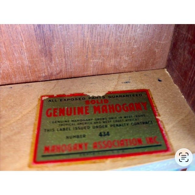 Tabletop Shaving mirror in a Genuine Mahogany with a drawer.