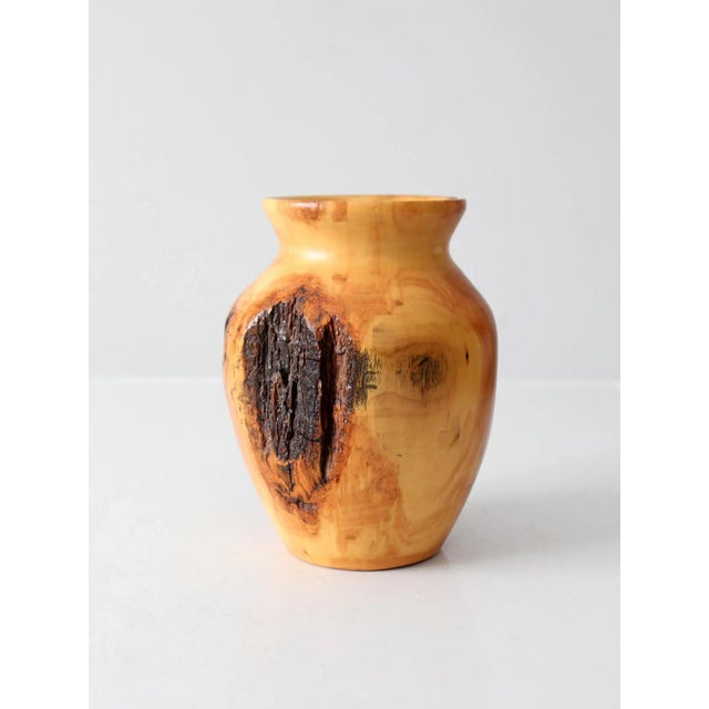Vintage Burl Wood Vase For Sale - Image 9 of 9