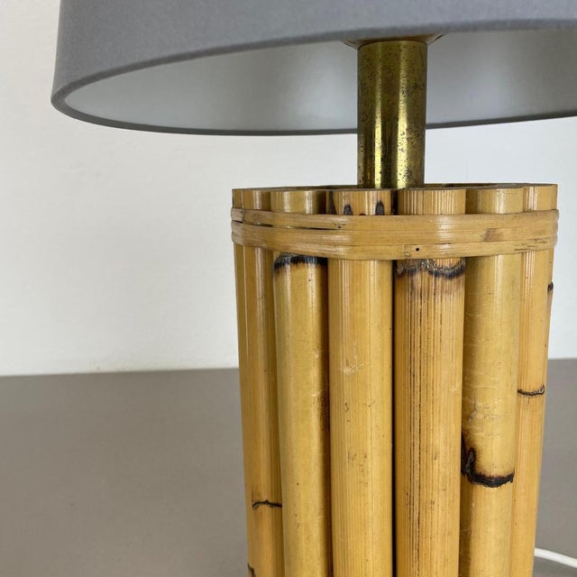 Hollywood Regency Bamboo Tiki Table Light, Italy, 1970s For Sale - Image 6 of 18