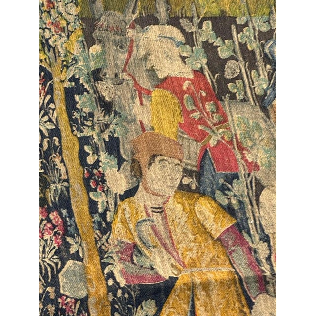 Vintage French Screen Printed Tapestry, 1970s For Sale - Image 10 of 18
