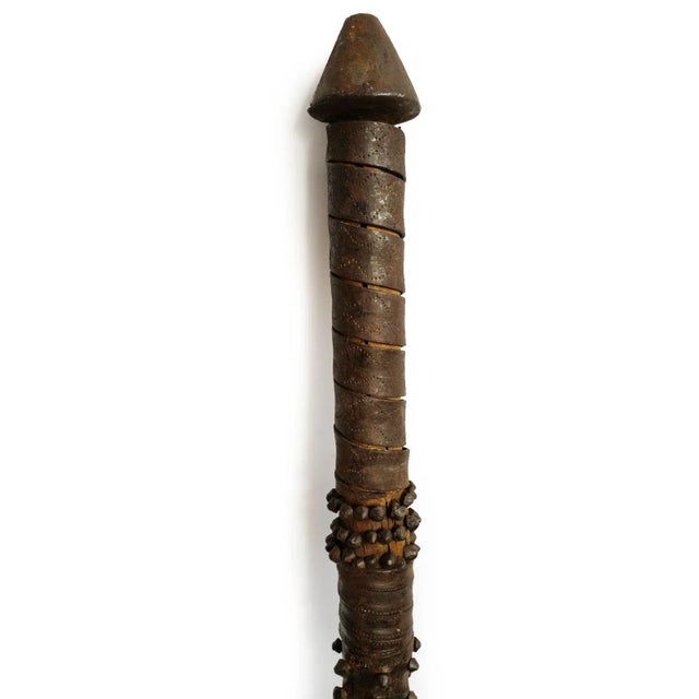 Early 19th Century Early 19th Century Yoruba Opa Orisa Oka Iron Staff For Sale - Image 5 of 7