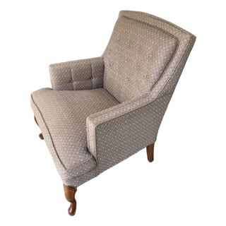 1960s Traditional Side Chair With Tufted Back and Arms For Sale