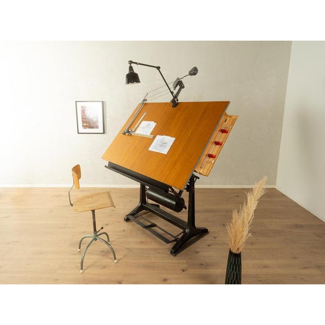 Vintage Drafting Table from Kuhlmann & Nestler, 1950s For Sale - Image 3 of 18