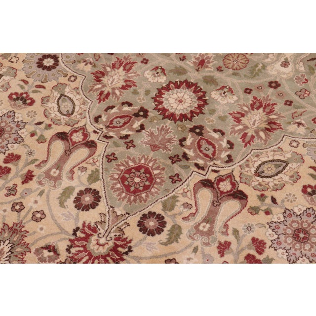 Shabby Chic Shabby Chic 1990's Pak-Persian Gold/Green Wool Rug - 9'3'' X 12'1'' For Sale - Image 3 of 9