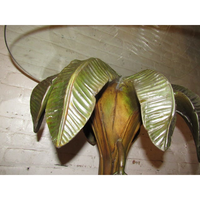 Brown Palm Tree Side Table For Sale - Image 8 of 9