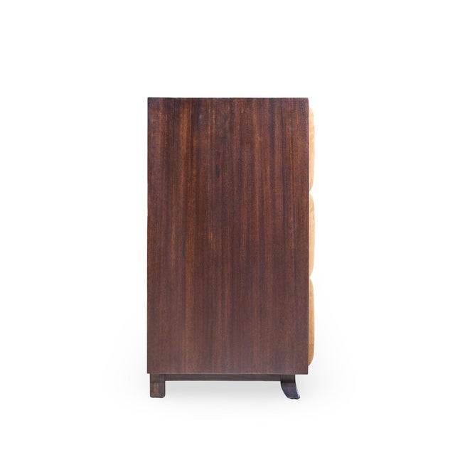 Herman Miller Gilbert Rohde for Herman Miller Model 4140 Mid Century Upholstered Chest Dresser - Pair For Sale - Image 4 of 11