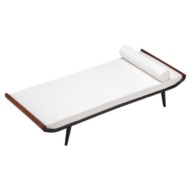 Cleopatra Daybed in White Fabric by Dick Cordemeijer for Auping, Netherlands, 1954 For Sale - Image 11 of 11