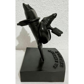 José Marmol, "American Marriage" Painted Bronze Outsider Assemblage Sculpture Signed Marmol, 1995 For Sale