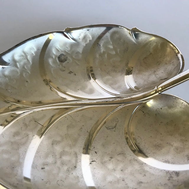 Early 20th Century Vintage Ikora Silverplate Leaf Dish For Sale In Austin - Image 6 of 7
