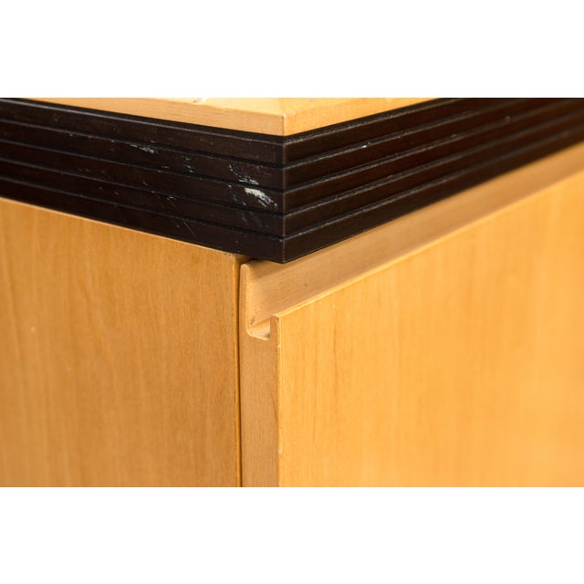 Postmodern Vintage Postmodern Burlwood Sideboard Credenza Cabinet For Sale - Image 3 of 6