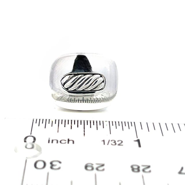 1990s Pair of David Yurman Authentic Estate Cufflinks Silver For Sale - Image 10 of 13