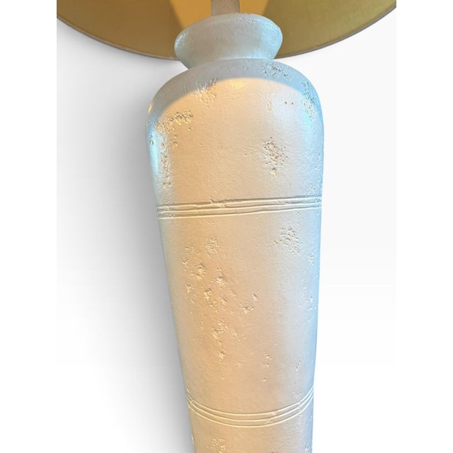 1980s Vintage Sun 89 Sculptural Post Modern Textured Plaster Floor Lamp For Sale - Image 5 of 7