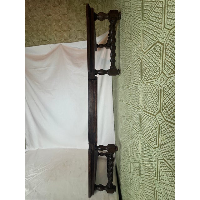 Vintage Expandable Oak Fireplace Fender For Sale - Image 9 of 13