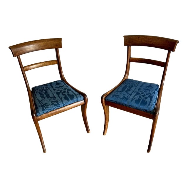 Antique Regency Mahogany Chairs, 1820, Set of 2 For Sale