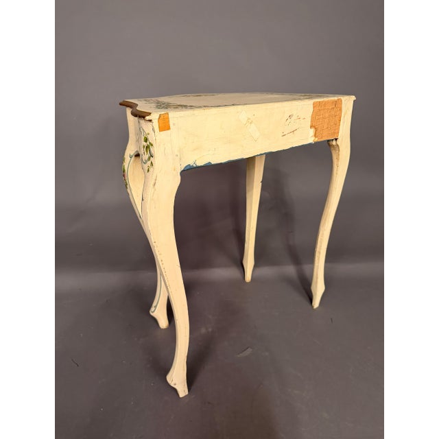 Italian Polychrome Side Table With Drawer, Early 20th Century For Sale - Image 12 of 18