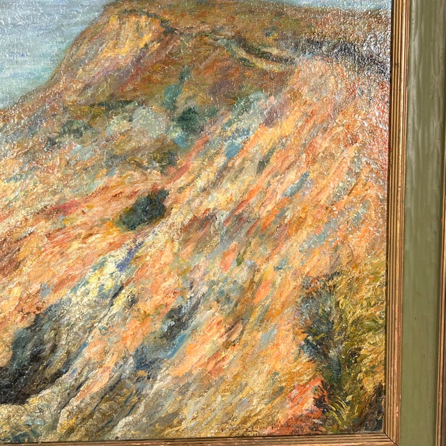 1910s D. 1917 American Impressionist Oil of Martha's Vineyard Gay Head Cliffs For Sale - Image 5 of 7