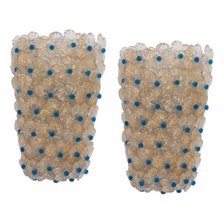 Large Murano Glass Wall Sconce from Barovier & Toso, 1970s For Sale