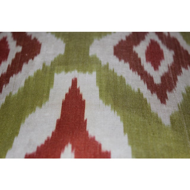 Multi Color Hand Knotted Turkish Silk Ikat Pillow For Sale In Washington DC - Image 6 of 10